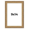 thumbnail image 1 of 9x14 Frame Gold Solid Wood Picture Frame Width 1.25 Inches | Interior Frame Depth 0.375 Inches |, 1 of 8