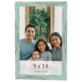 9x14 Frame Green Solid Wood Picture Frame Width 1.125 Inches | Interior Frame Depth 0.5 Inches |