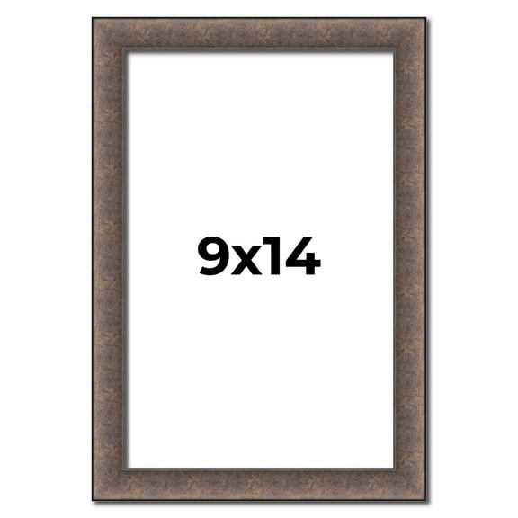 9x14 Frame Silver Real Wood Picture Frame Width 1.25 Inches | Interior Frame Depth 0.5 Inches |
