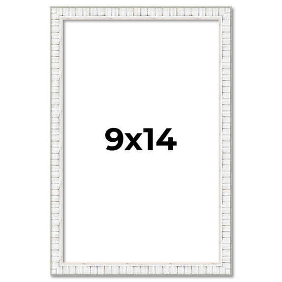9x14 Frame White Real Wood Picture Frame Width 0.75 inches | Interior Frame Depth 0.5 inches |