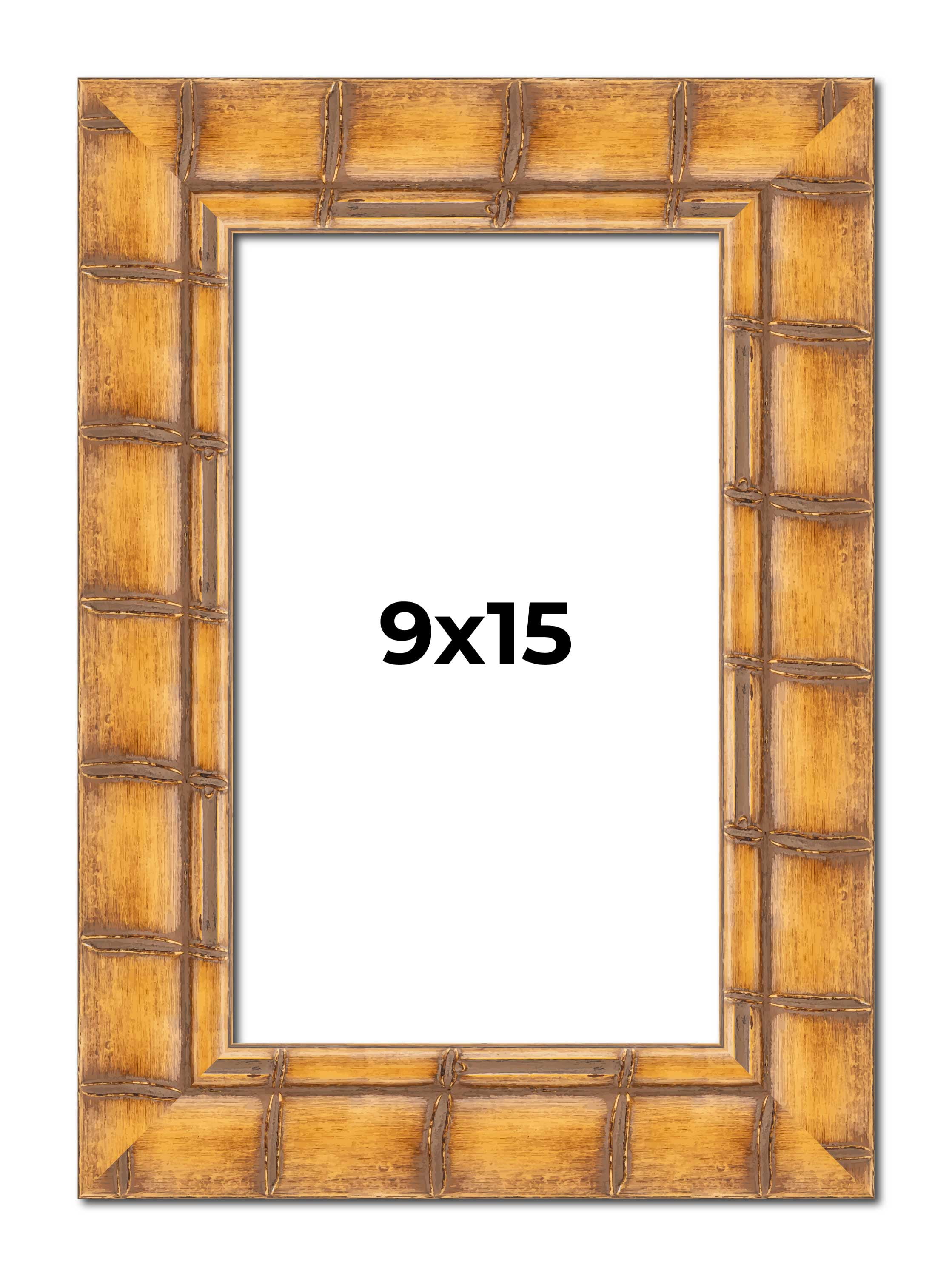 9x15 Frame Beige Real Wood Picture Frame Width 3 inches | Interior ...