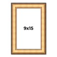 thumbnail image 1 of 9x15 Frame Gold Plein Aire Solid Wood Picture Frame Width 2 Inches | Interior Frame Depth 0.5, 1 of 8