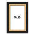thumbnail image 1 of 9x15 Frame Gold Real Wood Picture Frame Width 2.25 Inches | Interior Frame Depth 0.5 Inches |, 1 of 8