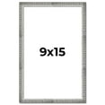 thumbnail image 1 of 9x15 Frame Silver Grey Distressed Solid Wood Picture Frame | 0.75 Inch Moulding Width | Interior, 1 of 8