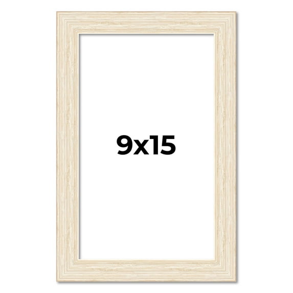 9x15 Frame White Real Wood Picture Frame Width 1.5 inches | Interior Frame Depth 0.5 inches | Barn