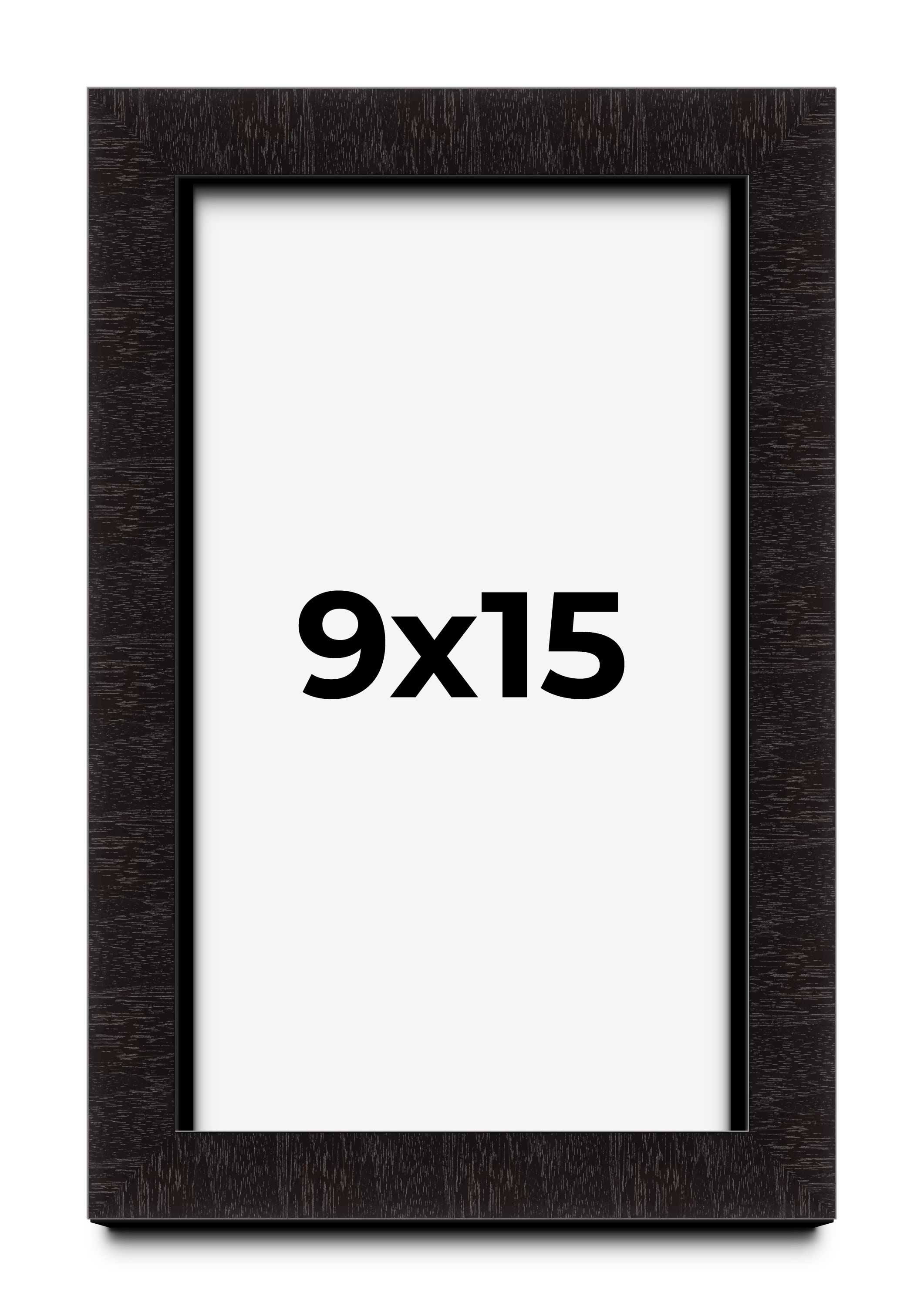9x15 Frame Black Real Wood Picture Frame Width 1.25 Inches