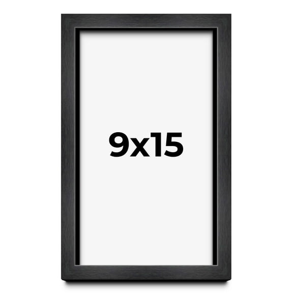 9x15 Shadow Box Frame Grey Charcoal Black | 0.875 Inches Deep | Solid Wood Shadowbox Display Frame