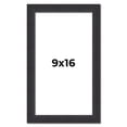 thumbnail image 1 of 9x16 Frame Black Real Wood Picture Frame Width 1.25 Inches | Interior Frame Depth 0.5 Inches |, 1 of 8