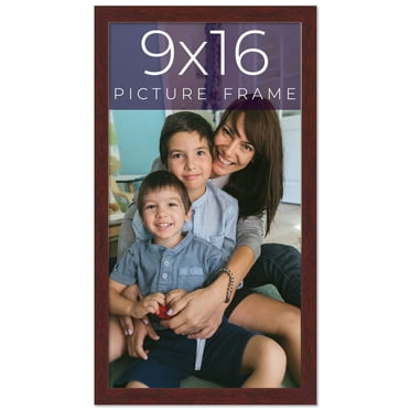9x16 Frame Brown Solid Wood Picture Frame Width 0.75 Inches | Interior Frame Depth 0.5 Inches |
