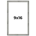 thumbnail image 1 of 9x16 Frame Silver Grey Distressed Solid Wood Picture Frame | 0.75 Inch Moulding Width | Interior, 1 of 8