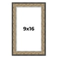 thumbnail image 1 of 9x16 Frame Silver Real Wood Picture Frame Width 1.75 Inches | Interior Frame Depth 0.5 Inches |, 1 of 8