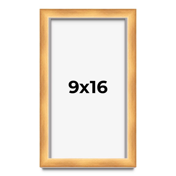 9x16 Shadow Box Bronze Cross-Brushed Display Frame | 1.625 Inches Deep Solid Wood | UV Resistant