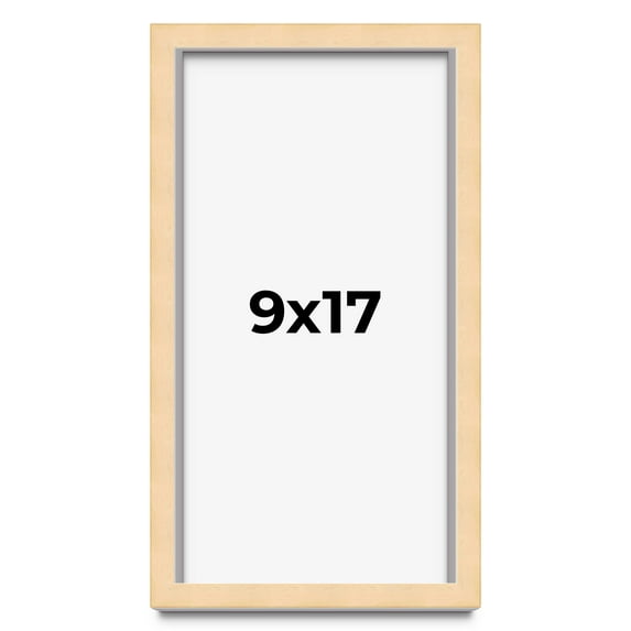 9x17 Frame Beige Real Wood Picture Frame Width 0.75 inches | Interior Frame Depth 0.5 inches |