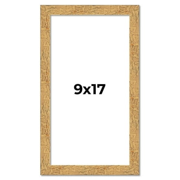 9x17 Frame Beige Real Wood Picture Frame Width 1.25 inches | Interior Frame Depth 0.5 inches |