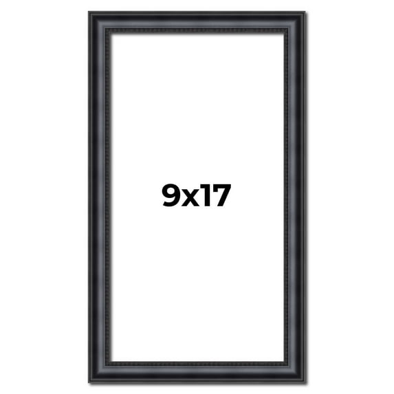 9x17 Frame Black Real Wood Picture Frame Width 1.25 inches | Interior Frame Depth 0.5 inches |