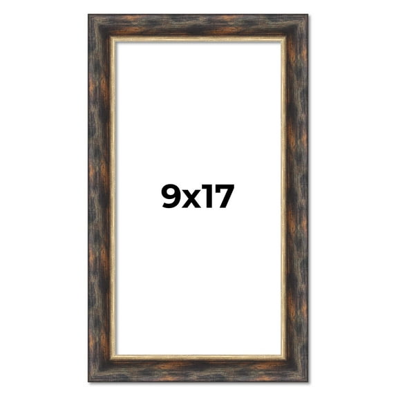 9x17 Frame Gold Real Wood Picture Frame Width 1.5 inches | Interior Frame Depth 0.5 inches |
