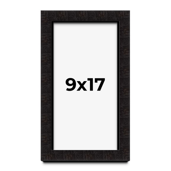 9x17 Shadow Box Black Solid Wood Display Picture Frame | 1 Inch Rabbet Depth | | 1.375 Inch