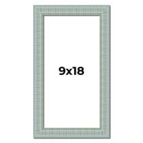 9x18 Frame Blue Teal Distressed Solid Wood Picture Frame | 1.625 Inch Moulding Width | Sonoma Blue