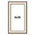 thumbnail image 1 of 9x18 Frame Gold Silver Plein Aire 2" Inch Wide Moulding Solid Wood Picture Frame | Modena, 1 of 8