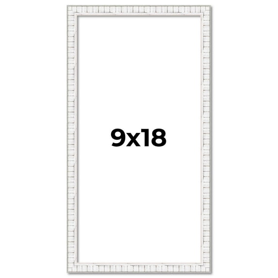 9x18 Frame White Real Wood Picture Frame Width 0.75 inches | Interior Frame Depth 0.5 inches |
