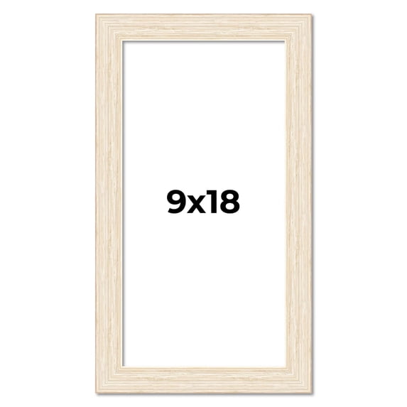 9x18 Frame White Real Wood Picture Frame Width 1.5 inches | Interior Frame Depth 0.5 inches | Barn