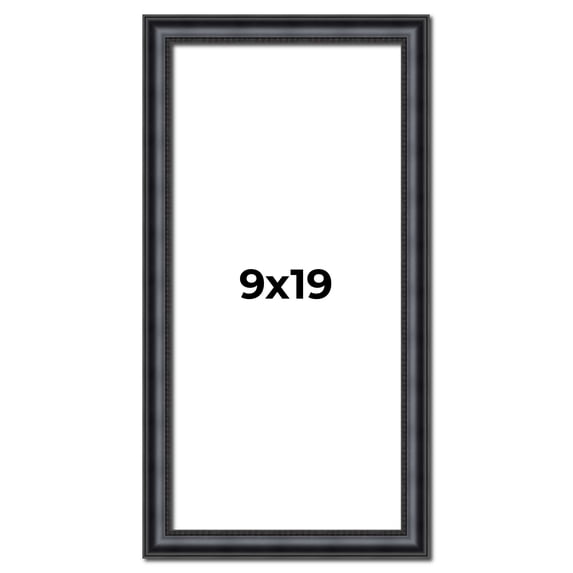9x19 Frame Black Real Wood Picture Frame Width 1.25 inches | Interior Frame Depth 0.5 inches |