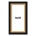 thumbnail image 1 of 9x19 Frame Gold Real Wood Picture Frame Width 2.25 Inches | Interior Frame Depth 0.5 Inches |, 1 of 8