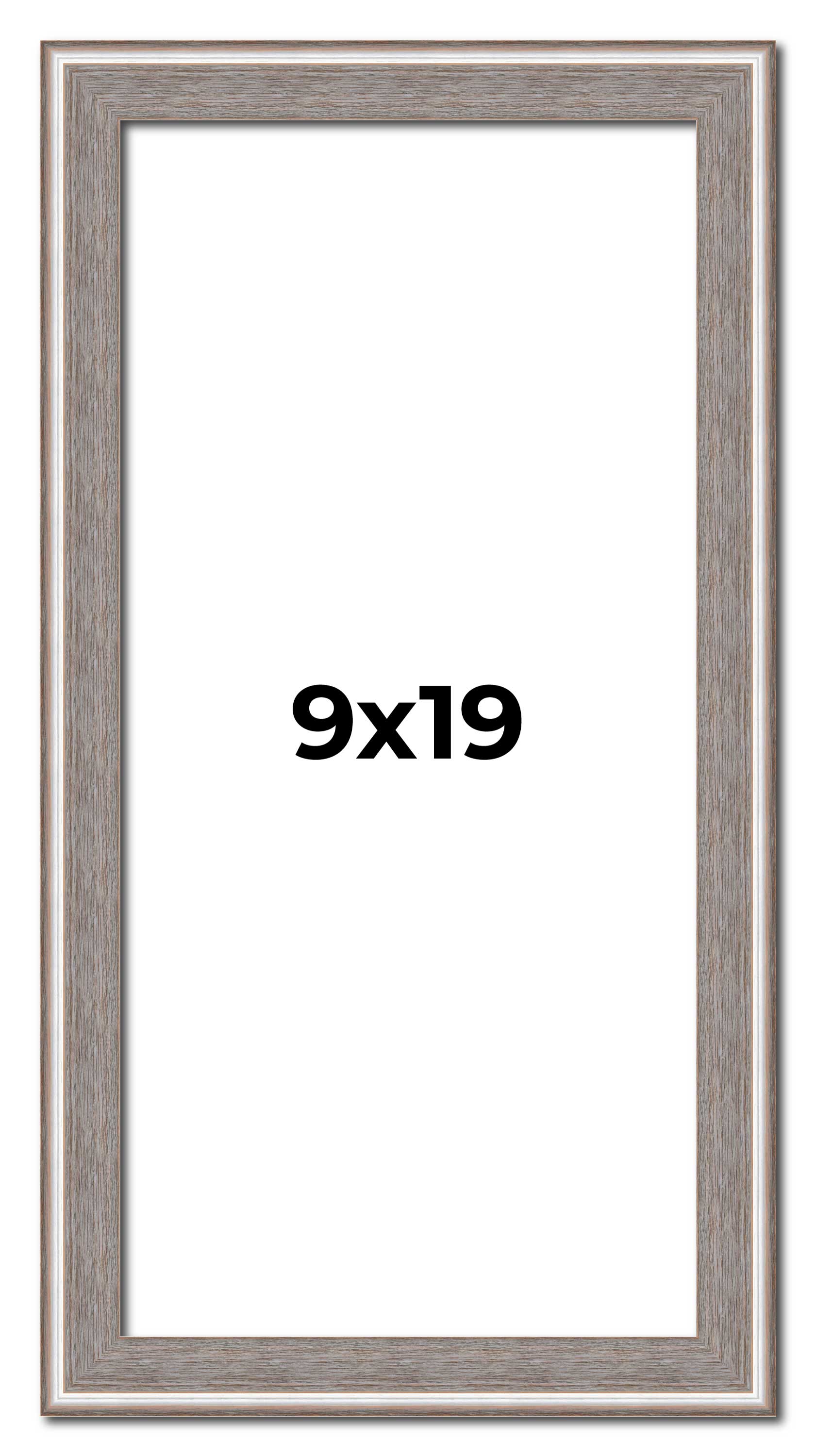 9x19 Frame Grey Real Wood Picture Frame Width 1.25 inches | Interior ...