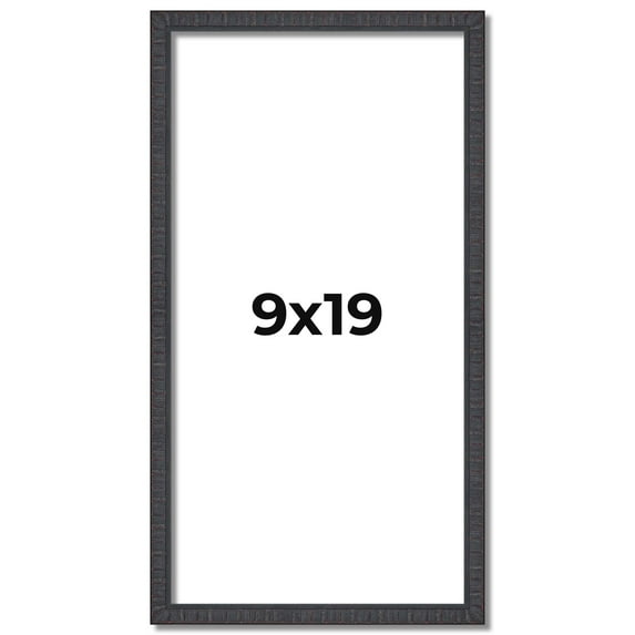 9x19 Rustic Brown Real Wood Picture Frame Width 0.75 inches | Interior Frame Depth 0.5 inches |