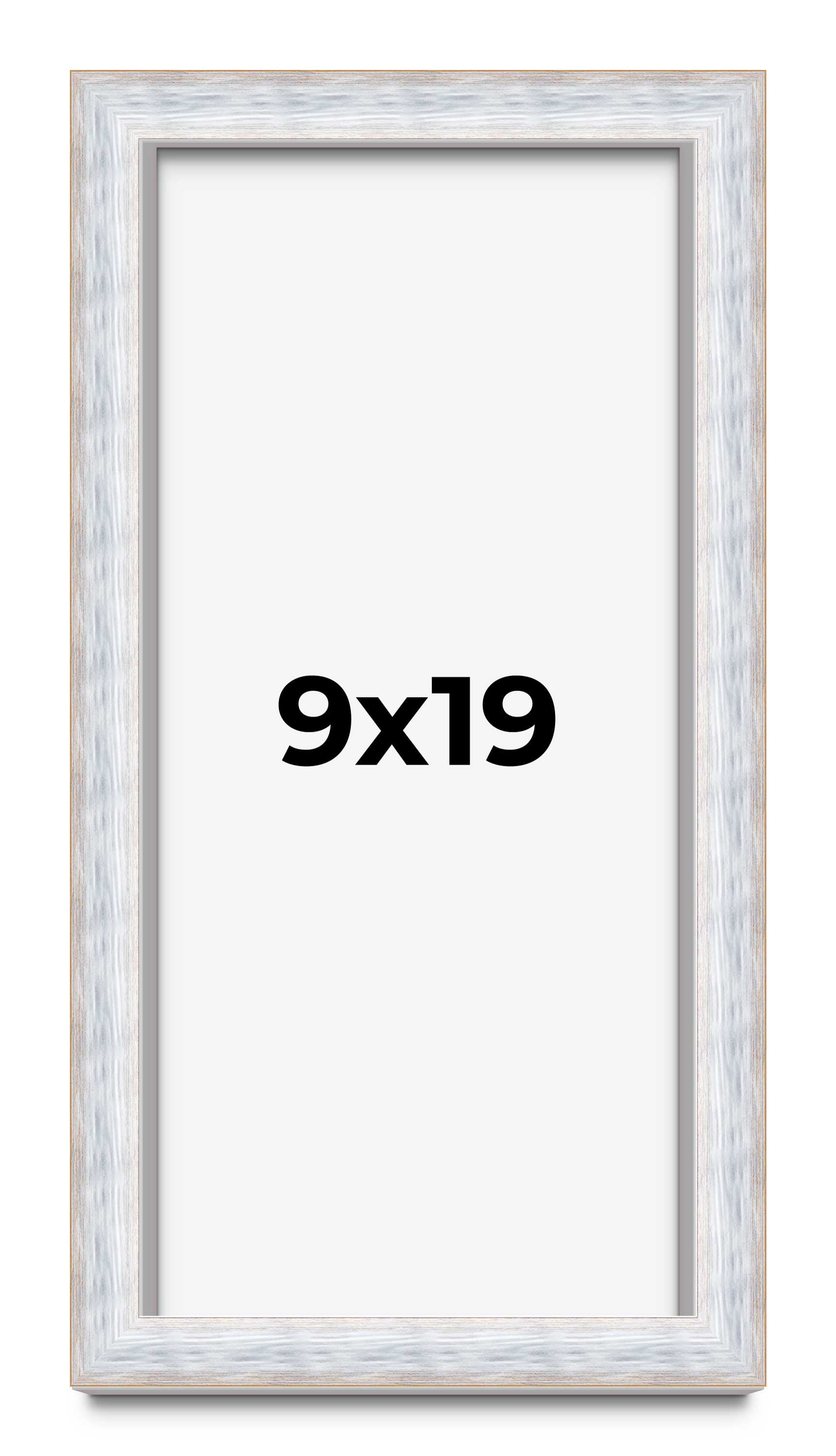 9x19 Shadow Box Frame Silver | 1.625 Inches Deep Real Wood Contemporary ...