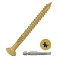 thumbnail image 1 of #9x2" Deck Screws - 250Pack - Good for Decks, Fences, Frames, Farms, Outdoor Furniture - Carbon Steel Wood Screws Decking Screws W/ T25 Torx Star Drive Bit - Tan, 1 of 6