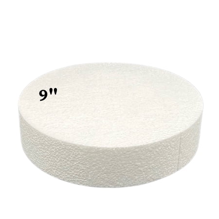 9x2 Inch Cake Dummy - Styrofoam Dummy Cake for Creative Bakers, Durable & Strong Cake Dummy for Icing Practice and Fondant Placement