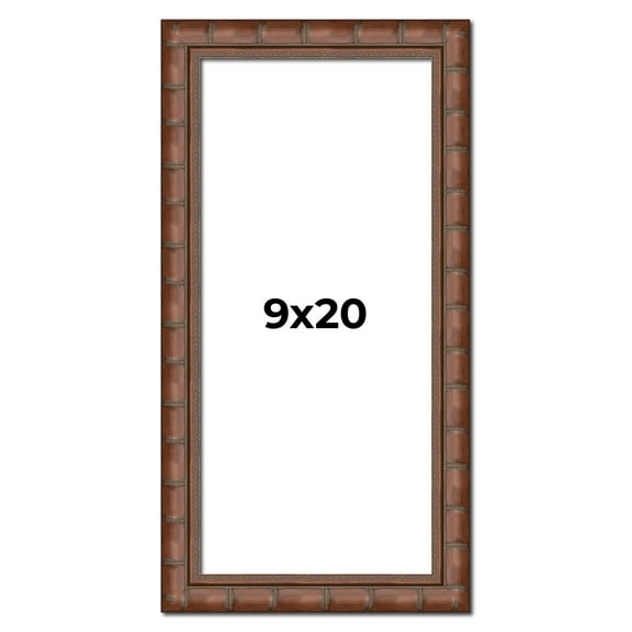9x20 Dark Brown Bamboo Real Wood Picture Frame Width 1.5 inches | Interior Frame Depth 0.5 inches |