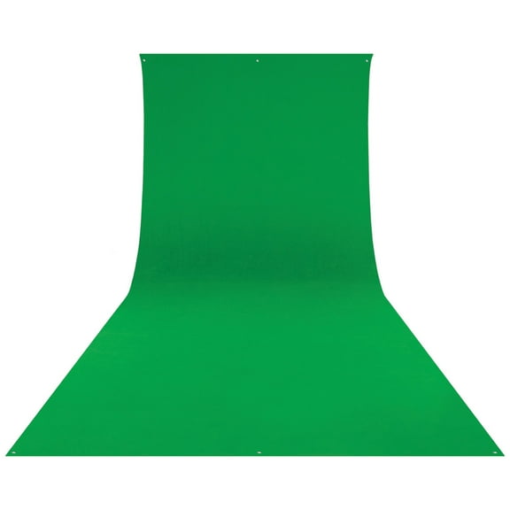Westcott 9x20 Feet Wrinkle Resistant Cotton Background, Green - Bundle With Flashpoint 13' Background Support System