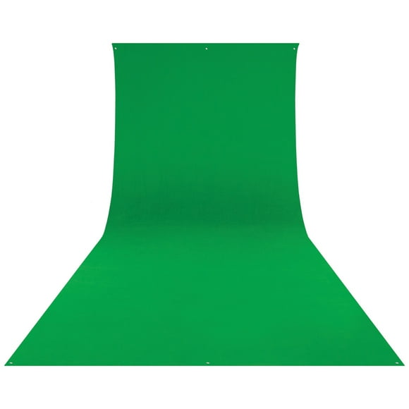 Westcott 9x20 Feet Wrinkle Resistant Cotton Background, Green - Bundle With Flashpoint 13' Background Support System