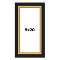 thumbnail image 1 of 9x20 Frame Gold Real Wood Picture Frame Width 2.25 Inches | Interior Frame Depth 0.5 Inches |, 1 of 8
