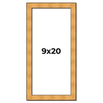 9x20 Frame Gold Rustic Solid Wood Picture Frame | 1.25 Inch Wide Moulding | Rustique Gold