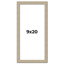 9x20 Frame Grey Solid Wood Picture Frame Width 1 Inches | Interior Frame Depth 0.5 Inches |