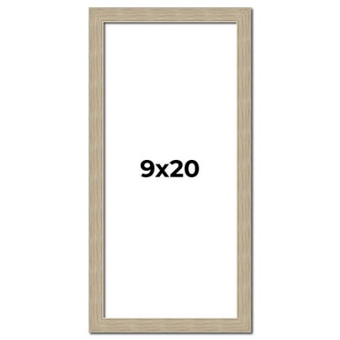 9x20 Frame Grey Solid Wood Picture Frame Width 1 Inches | Interior Frame Depth 0.5 Inches |