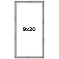 thumbnail image 1 of 9x20 Frame Silver Grey Distressed Solid Wood Picture Frame | 0.75 Inch Moulding Width | Interior, 1 of 8