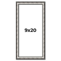 9x20 Frame Silver Real Wood Picture Frame Width 1.125 Inches | Interior Frame Depth 0.5 Inches |