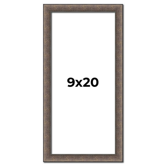 9x20 Frame Silver Real Wood Picture Frame Width 1.25 Inches | Interior Frame Depth 0.5 Inches |