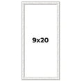 thumbnail image 1 of 9x20 Frame White Scuffed Rustic Solid Wood Picture Frame | 0.75 Inch Moulding Width| Includes UV, 1 of 8
