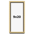 thumbnail image 1 of 9x20 Shadow Box Frame Gold | 1.375 Inches Deep Real Wood Contemporary Shadowbox Display Frame | UV, 1 of 7