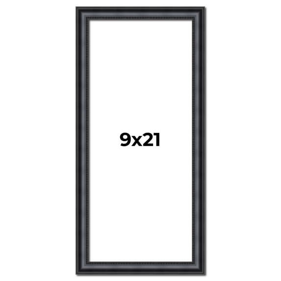 9x21 Frame Black Real Wood Picture Frame Width 1.25 inches | Interior Frame Depth 0.5 inches |
