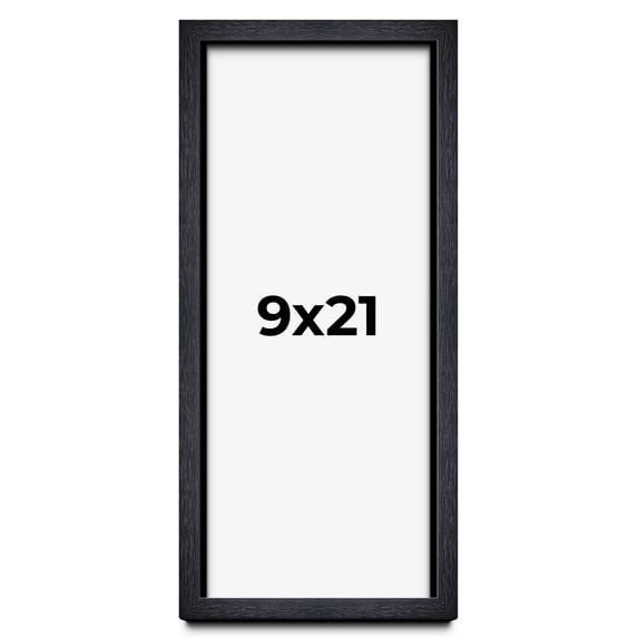 9x21 Shadow Box Frame Black | 1 Inches Deep Real Wood Farmhouse Shadowbox Display Frame | UV