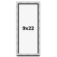 thumbnail image 1 of 9x22 Frame Brushed Silver Solid Wood Picture Frame | 0.75 Inch Moulding Width | Rabbet Depth 0.75, 1 of 5