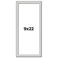 thumbnail image 1 of 9x22 Frame Silver Inner Slope Bevel Picture Frame | 1 Inch Moulding Width | 0.75 Inch Rabbet Depth, 1 of 8