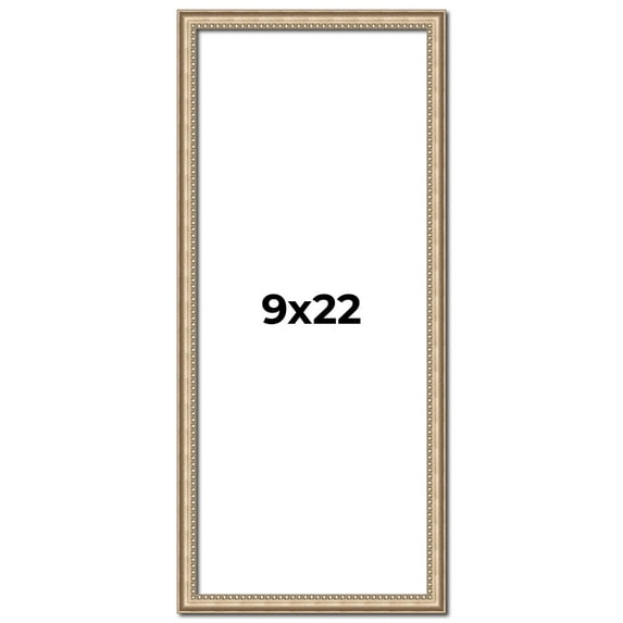 9x22 Frame Silver Real Wood Picture Frame Width 0.75 Inches | Interior Frame Depth 0.5 Inches |
