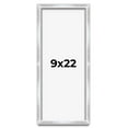 thumbnail image 1 of 9x22 Frame Silver Whitewashed Wood Grain Solid Wood Shadow Box | 0.75 Inch Moulding Width | 0.75, 1 of 8